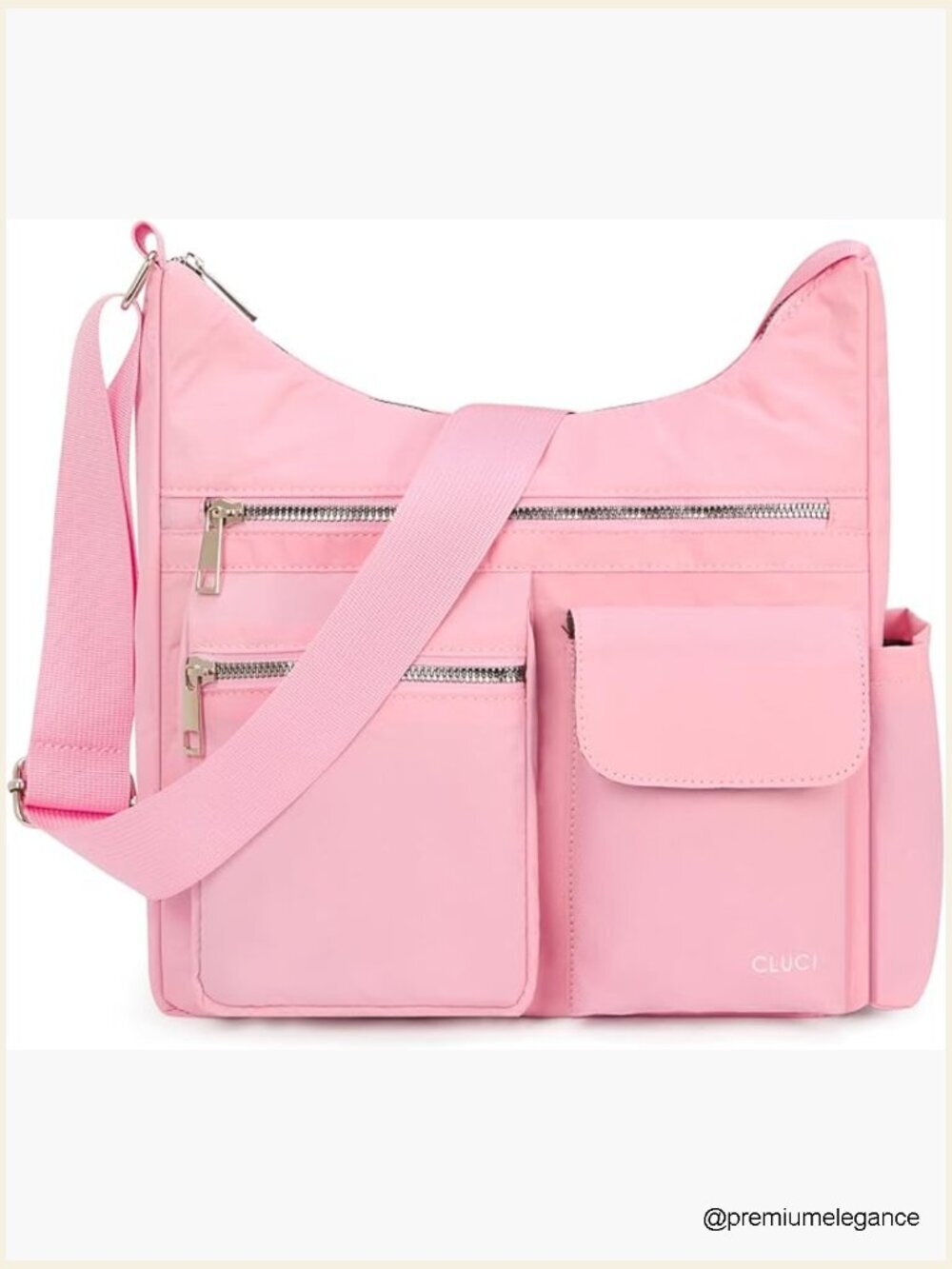 Waterproof Nylon Travel Crossbody Bag, Anti Theft Shoulder Bag with Multiple